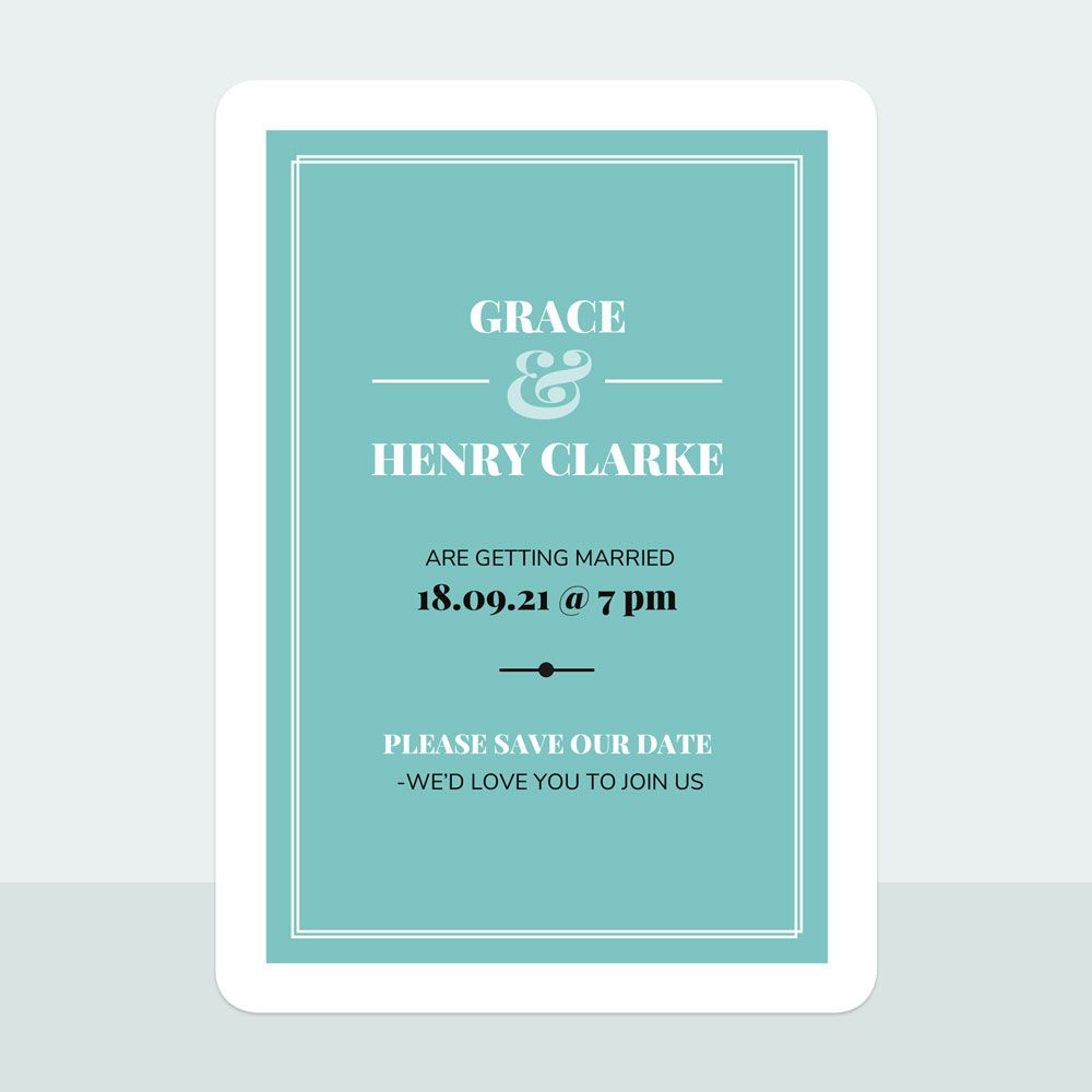 Chic Typography Bespoke - Save the Date Cards