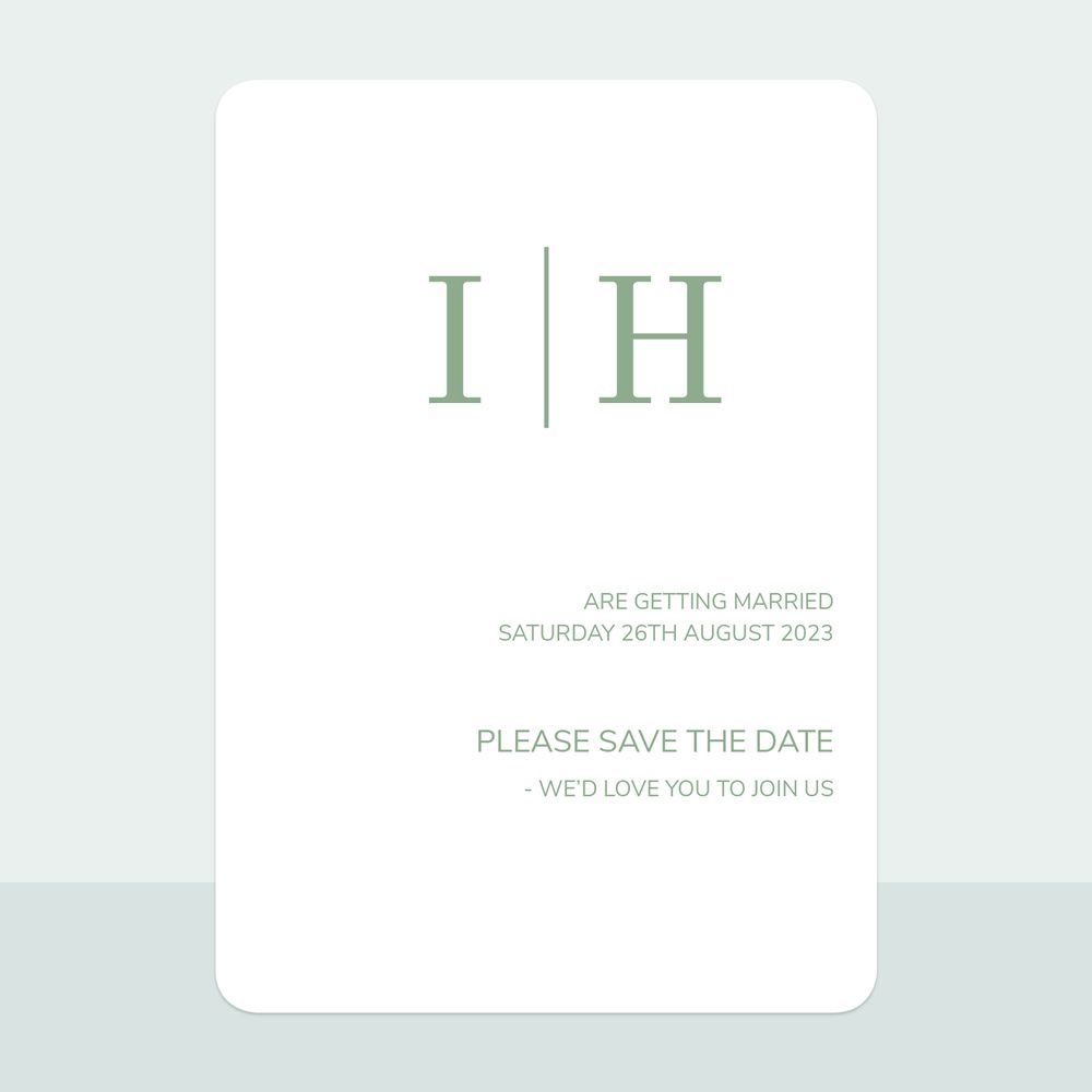 Classic Modern Monogram - Save the Date Cards