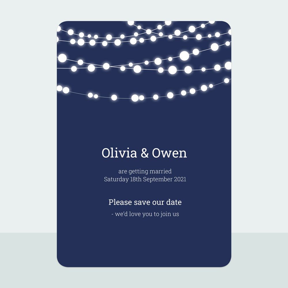 Fairy Lights - Save the Date Cards