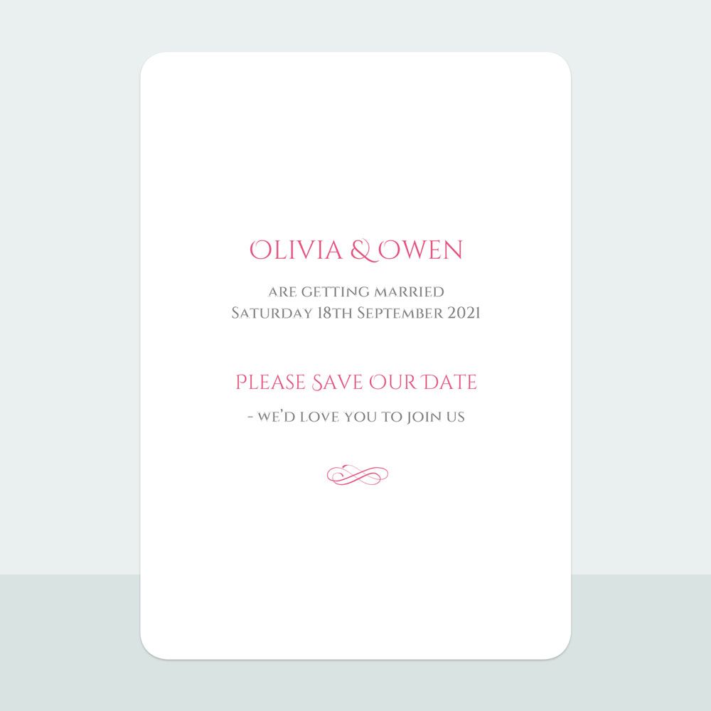 Formal Typography Bespoke - Save the Date Cards