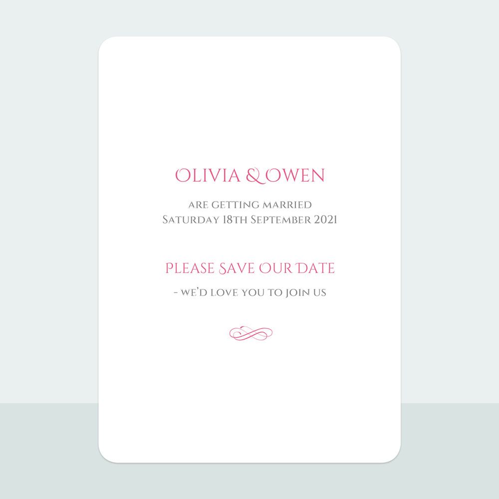 Formal Typography Bespoke - Save the Date Cards