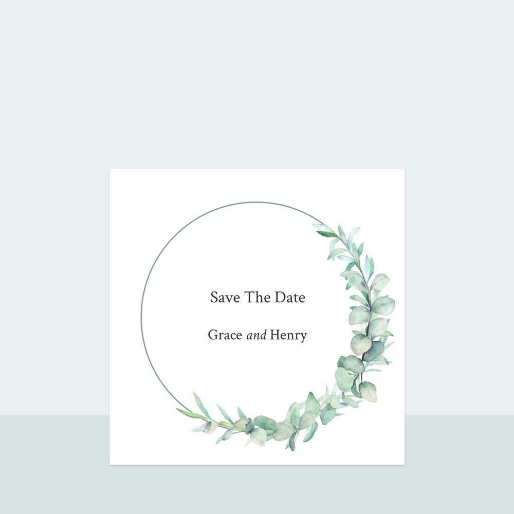 Greenery Garland - Save the Date Cards