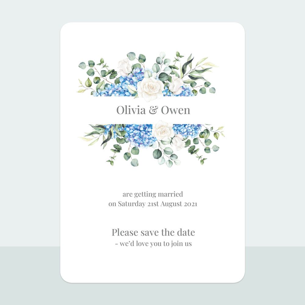 Hydrangea Bouquet - Save the Date Cards
