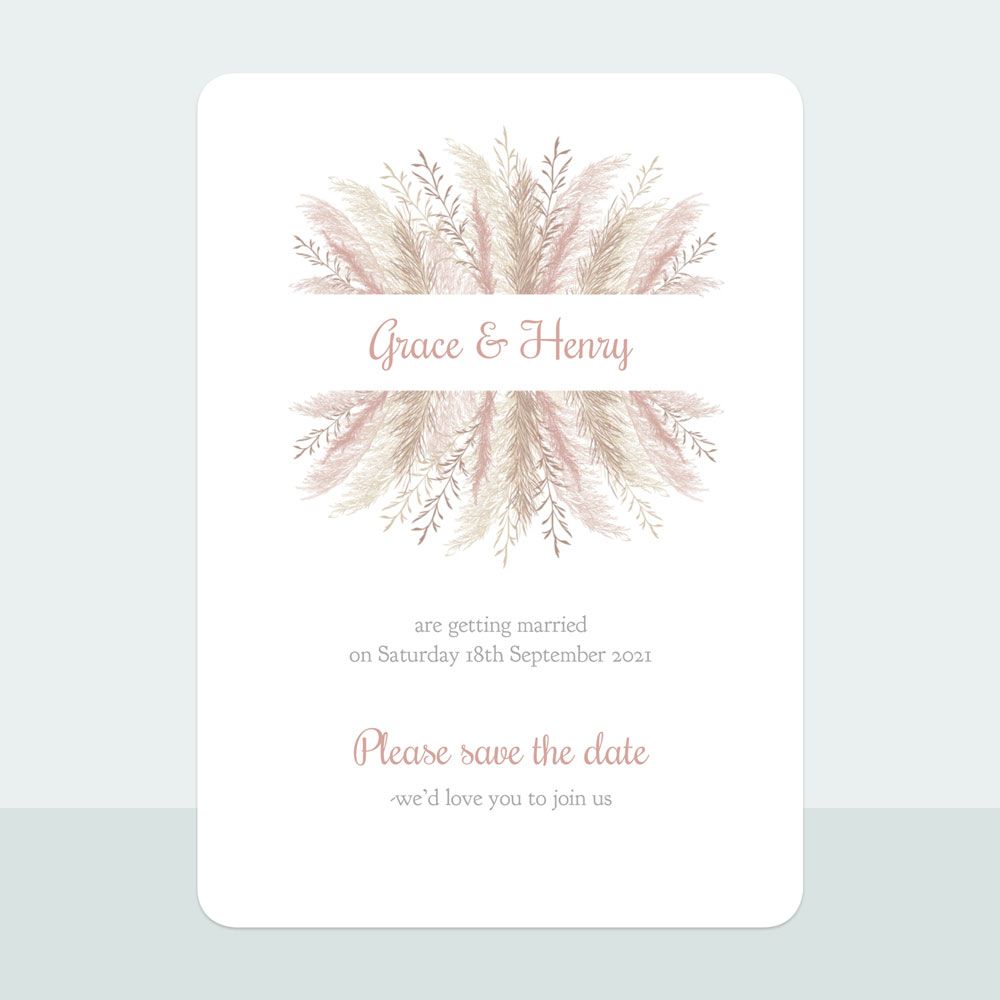 Pampas - Save the Date Cards