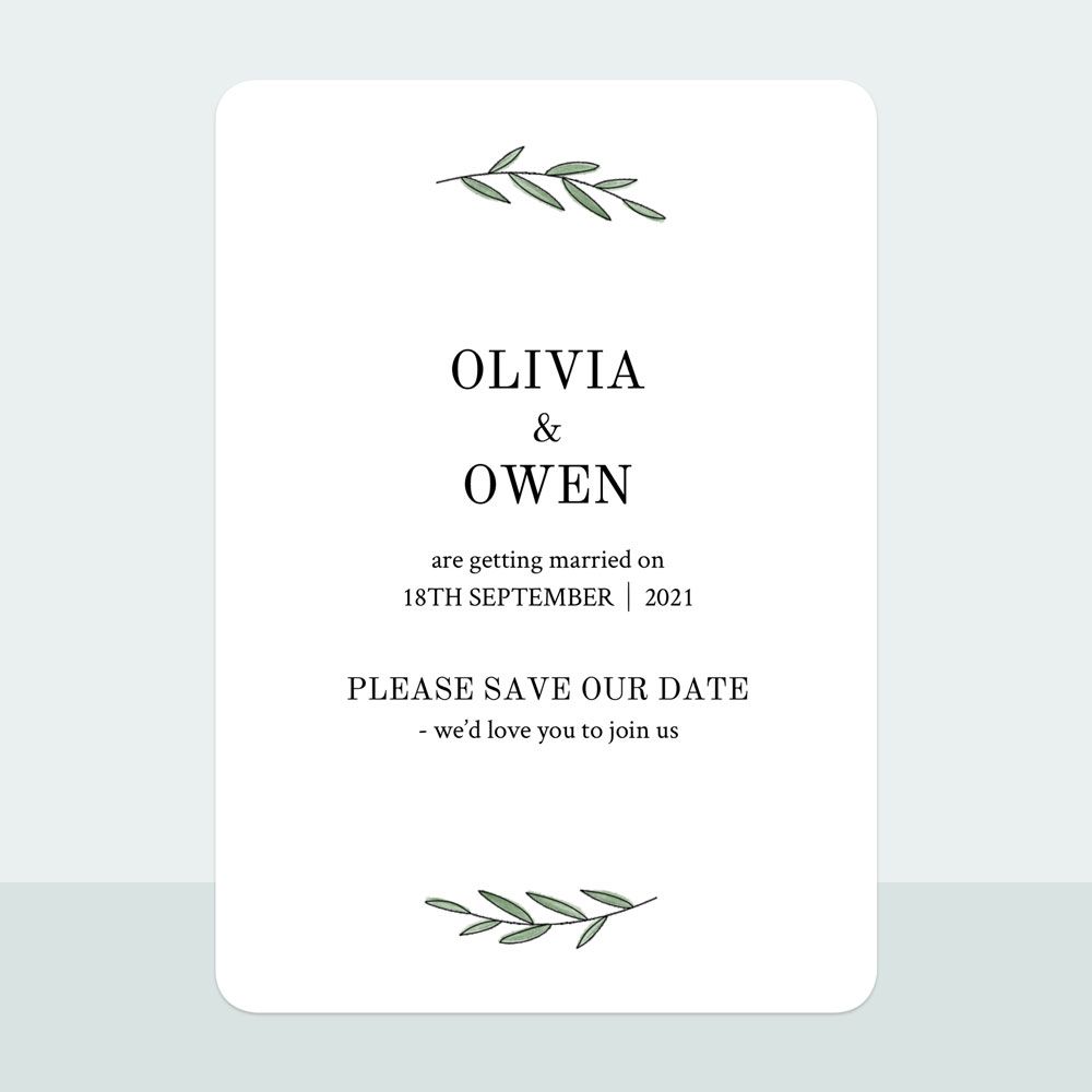 Simple Stem - Save the Date Cards