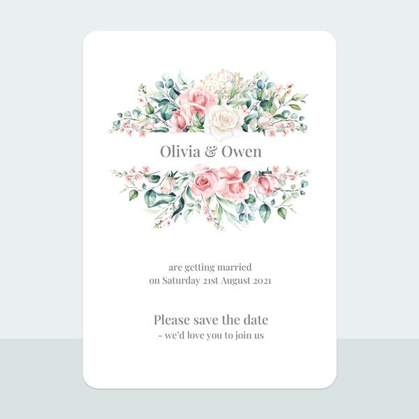 Summer Bouquet - Save the Date Cards