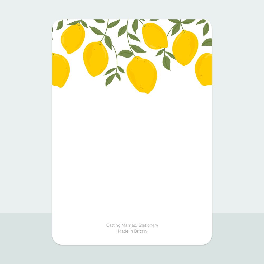 Motiskyy 60 Set Capri Lemon Thank You Cards With Envelopes 4"x 6" Capri