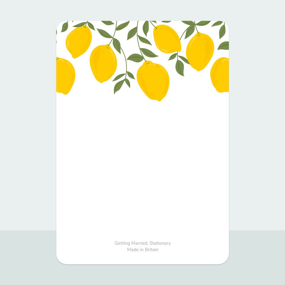 Lemons - Save the Date Cards