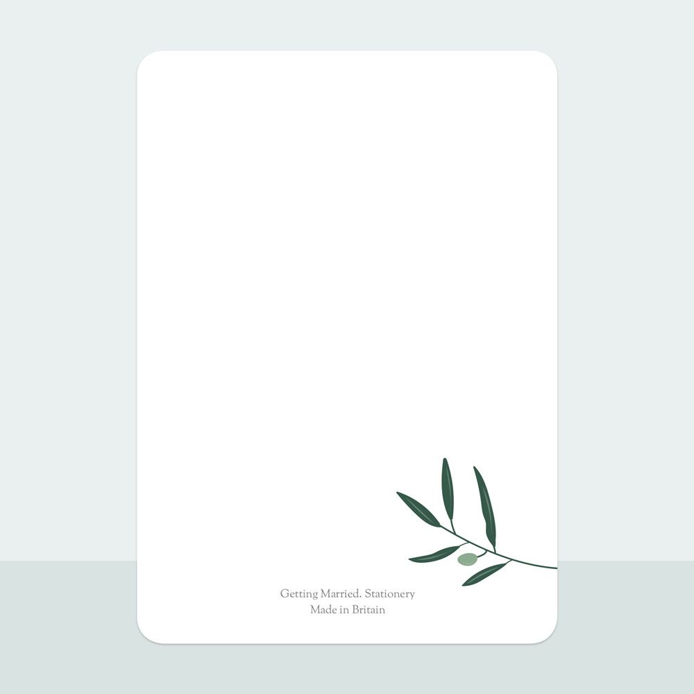 Olive Sprig - Thank You Card