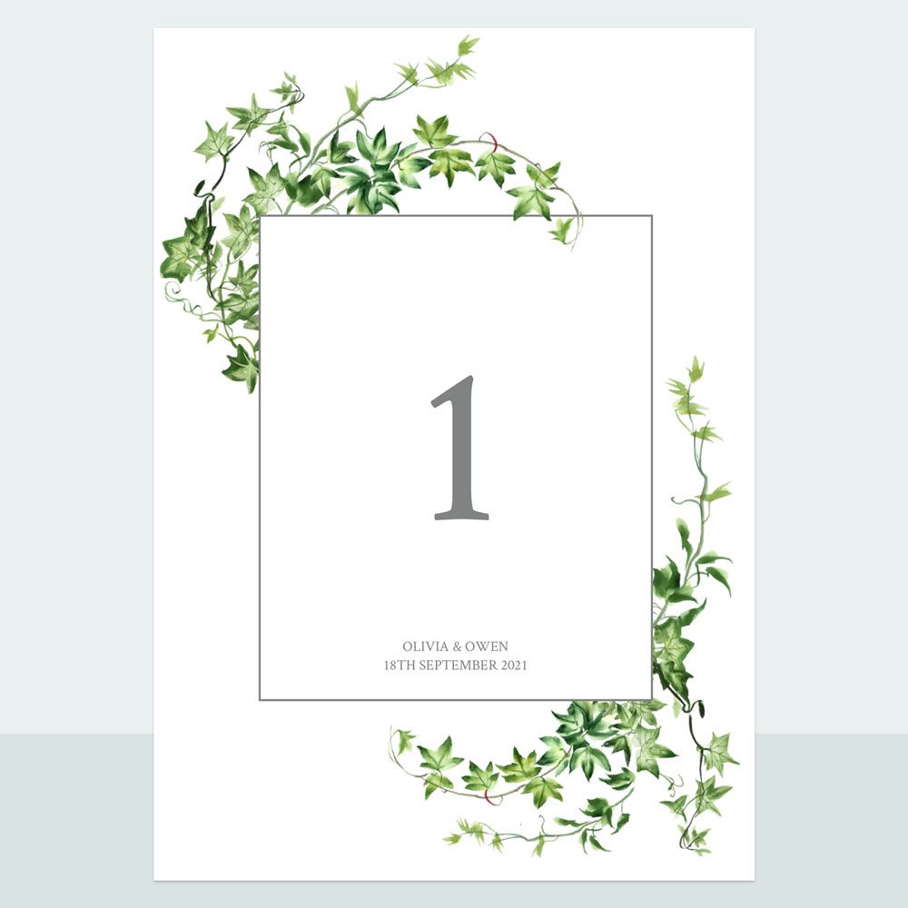 Ivy Garland - Table Name/Number