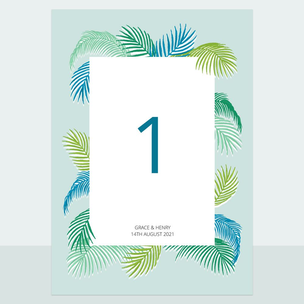 Tropical Fern - Table Name/Number
