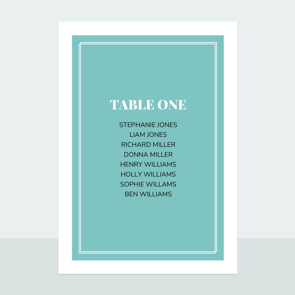 Chic Typography Bespoke - Table Plan Cards