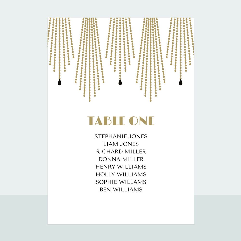 Gatsby - Table Plan Cards