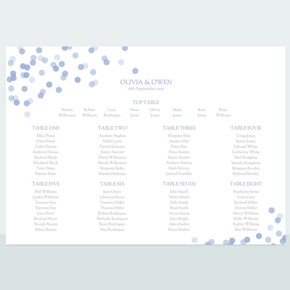 Confetti Sprinkle - Table Plan