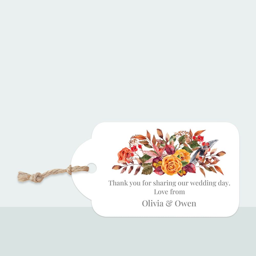 Autumn Bouquet - Favour Tag