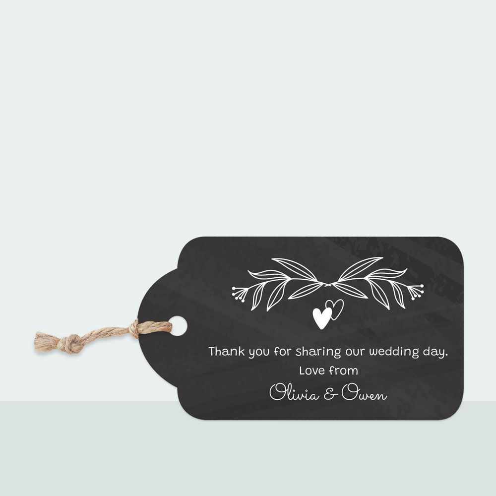 Chalkboard Hearts - Favour Tag