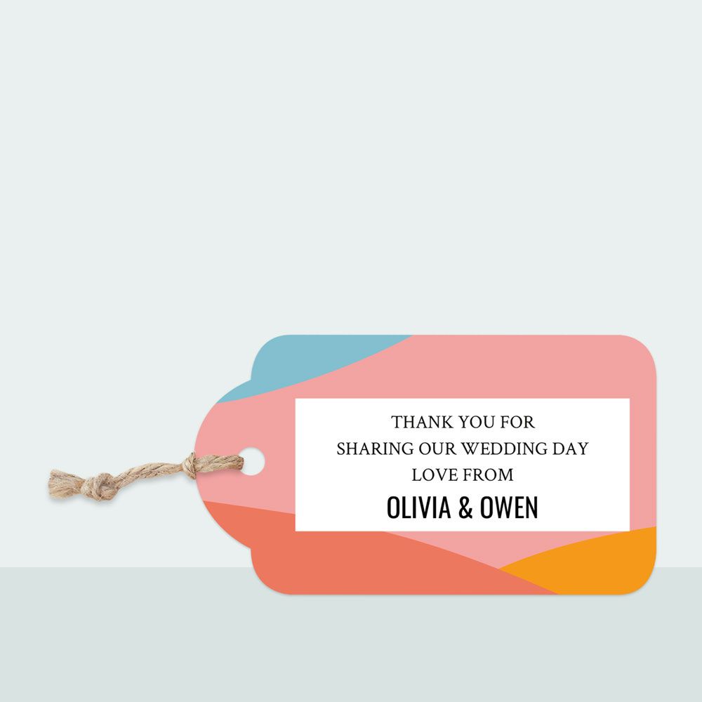 Colour Block Border - Favour Tag