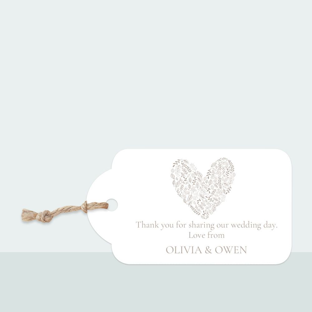 Leaf Heart - Favour Tag