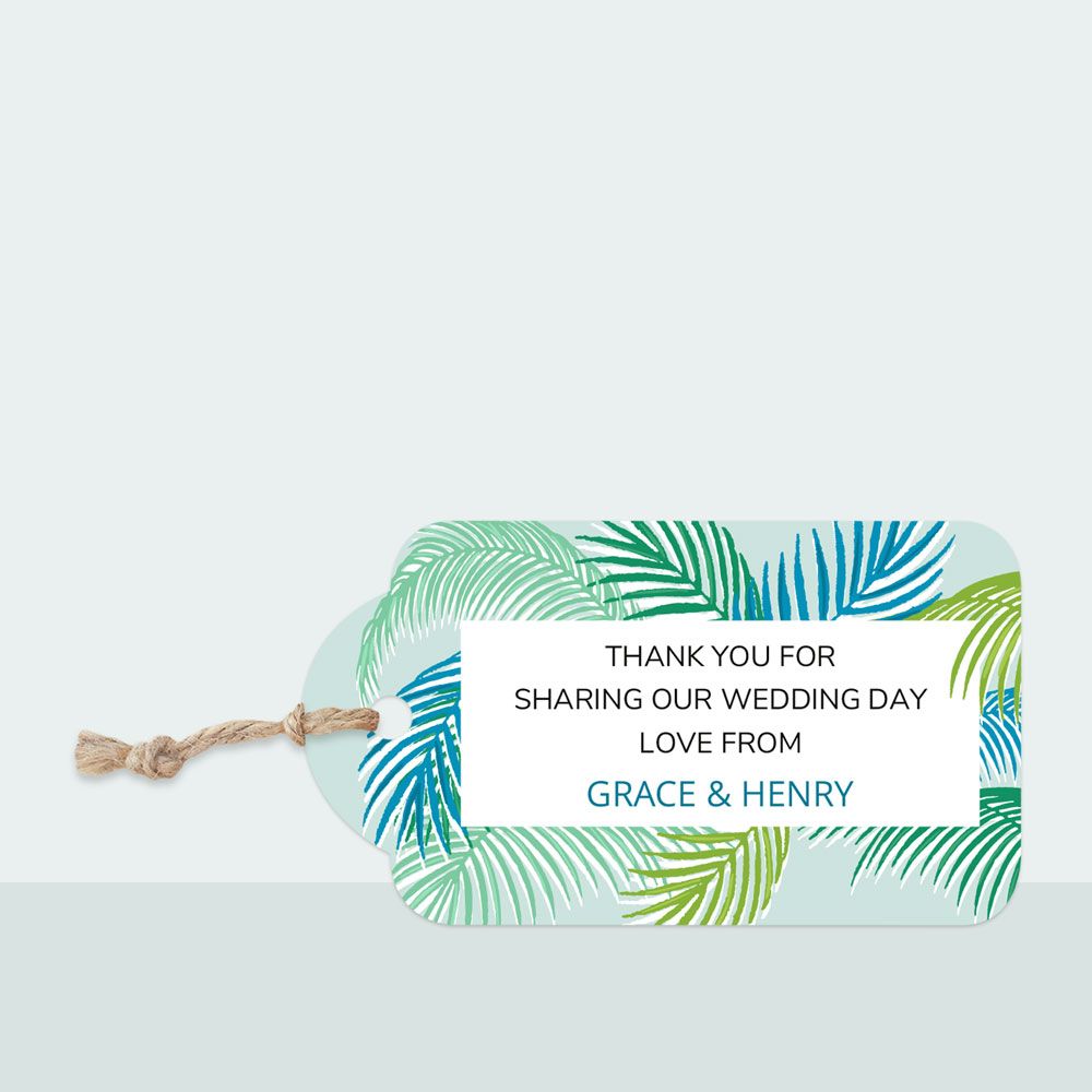 Tag Fern Tropical Fern - Favour Tag - Fast Delivery at Dotty About Paper