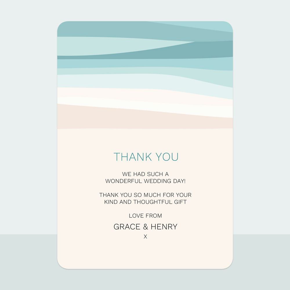 Abstract Beach - Thank You Card
