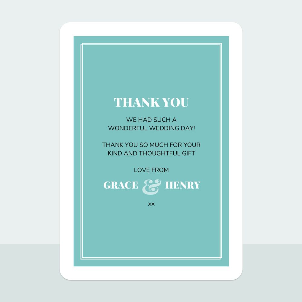 Chic Typography Bespoke - Thank You Card