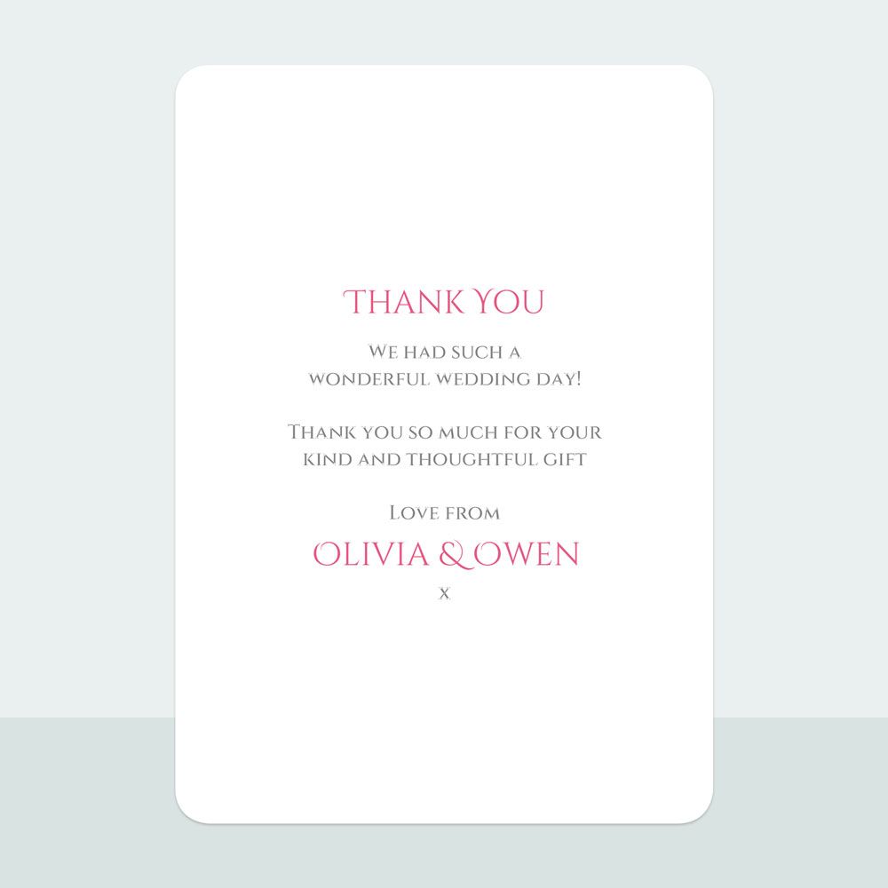 Formal Typography Bespoke - Thank You Card