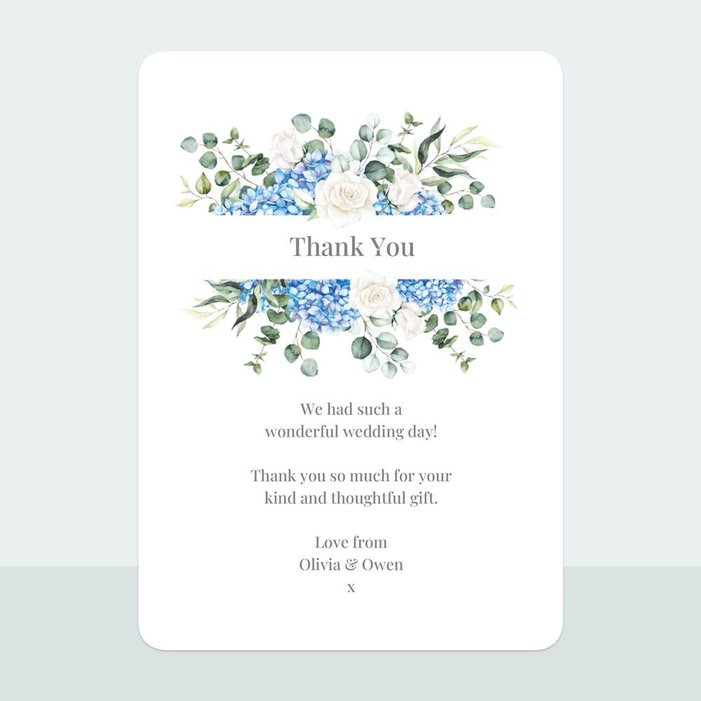 Hydrangea Bouquet - Thank You Card