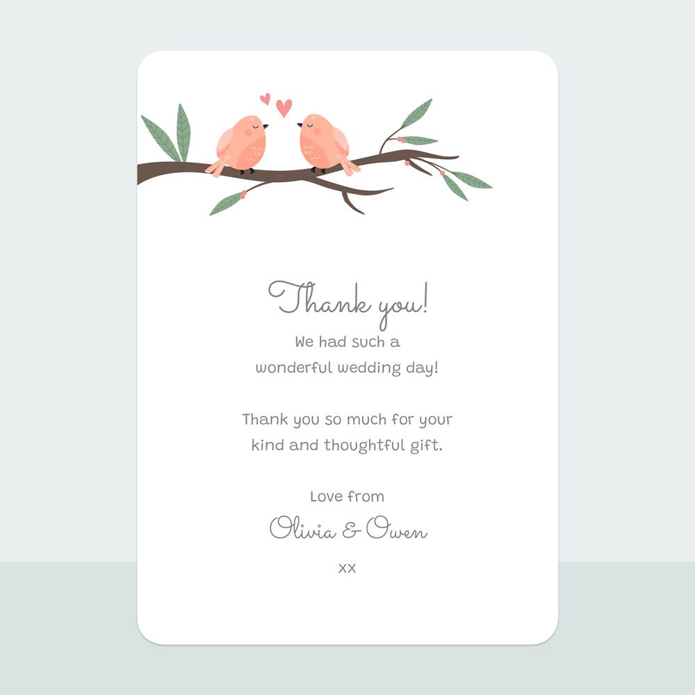 Love Birds - Thank You Card