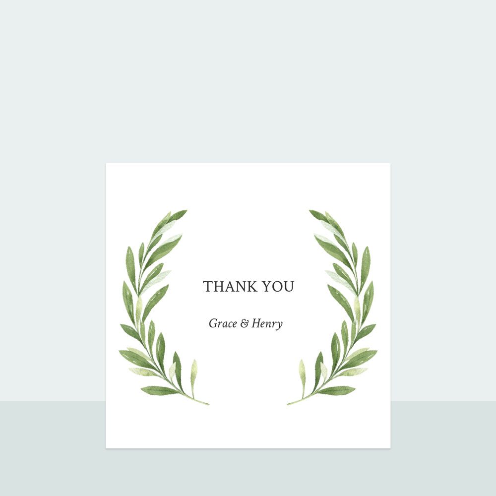 Olive Wreath - Thank You Card
