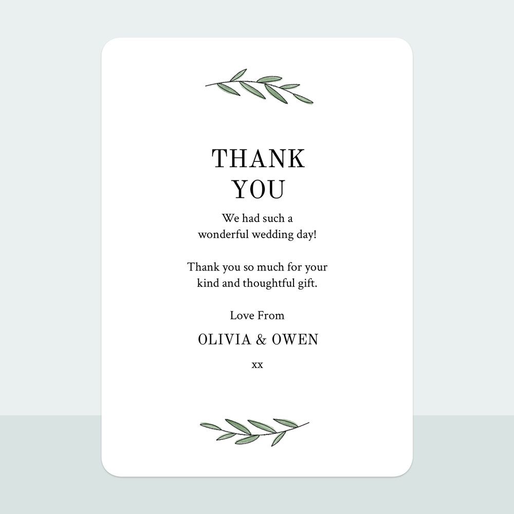 Simple Stem - Thank You Card