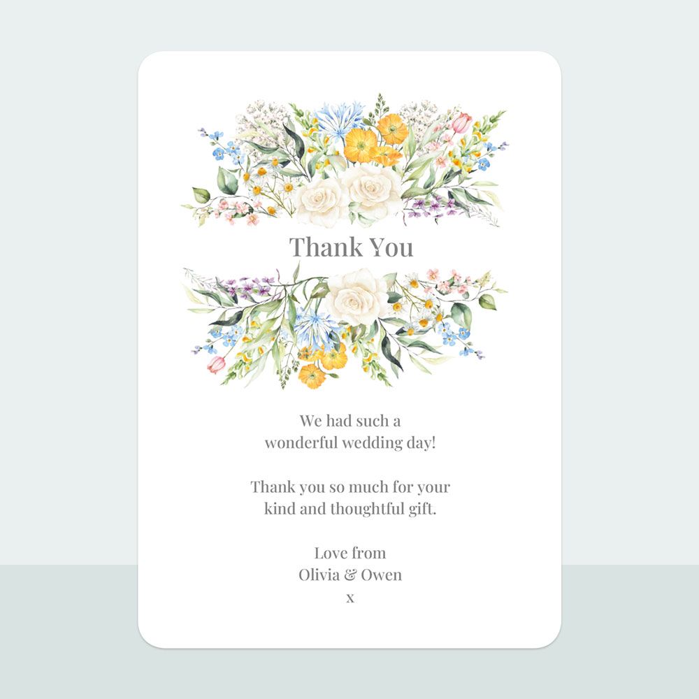Spring Bouquet - Thank You Card