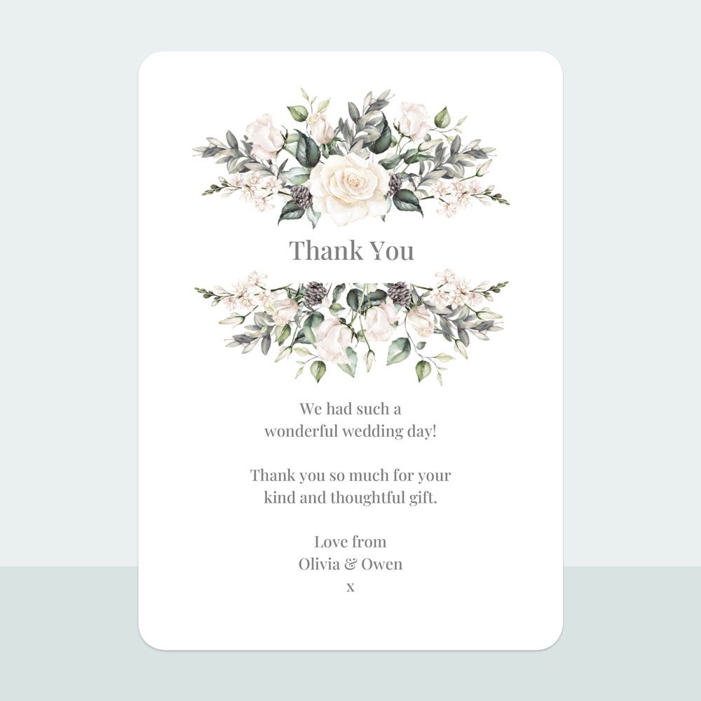 Winter Bouquet - Thank You Card