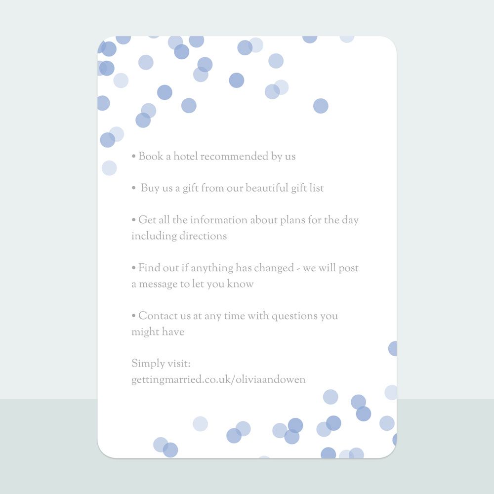 Confetti Sprinkle - Wedding Invitation & Information Card Suite