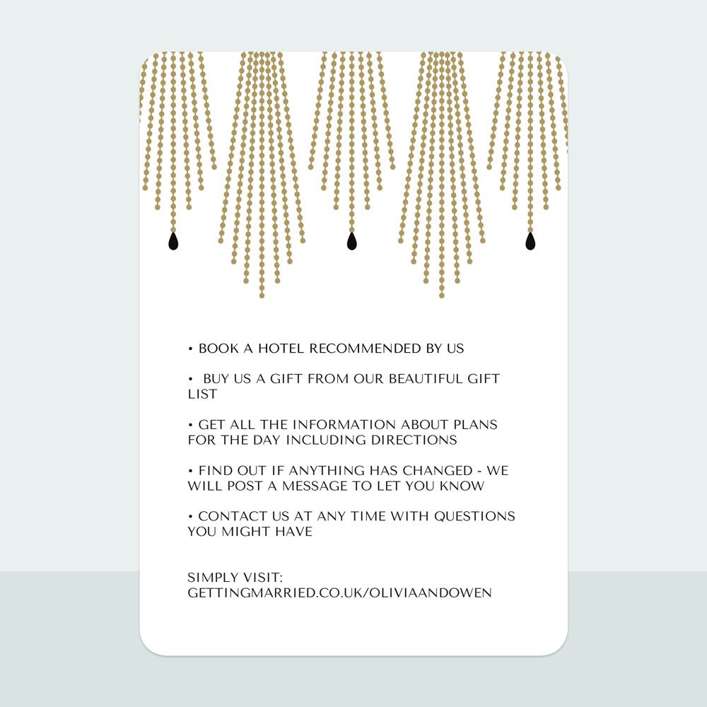 Gatsby - Wedding Invitation & Information Card Suite