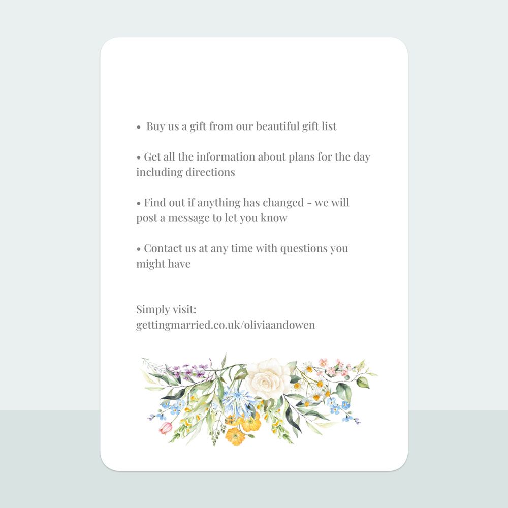 Spring Bouquet - Wedding Invitation & Information Card Suite