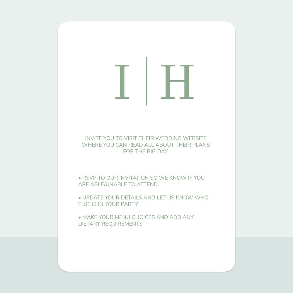 Classic Modern Monogram - Wedding Invitation & Information Card Suite