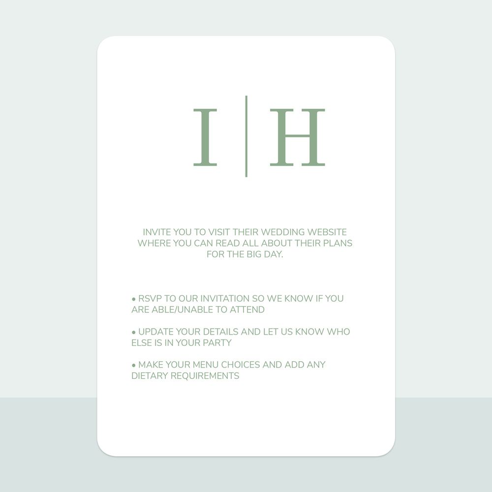 Classic Modern Monogram Suite Sample