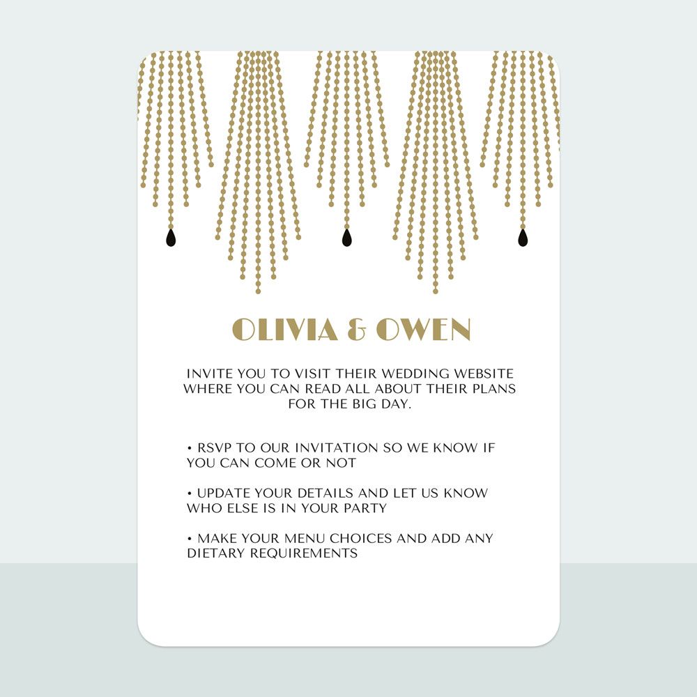 Gatsby - Wedding Invitation & Information Card Suite