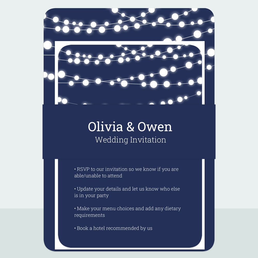 Fairy Lights - Wedding Invitation & Information Card Suite