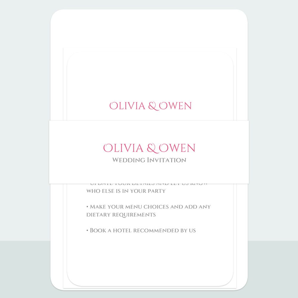 Formal Typography Bespoke - Wedding Invitation & Information Card Suite