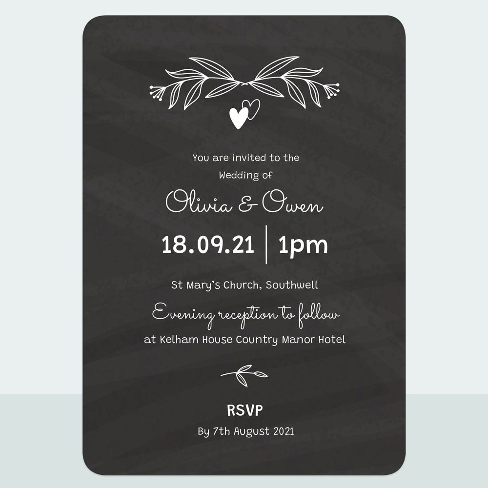 Chalkboard Hearts Suite Sample