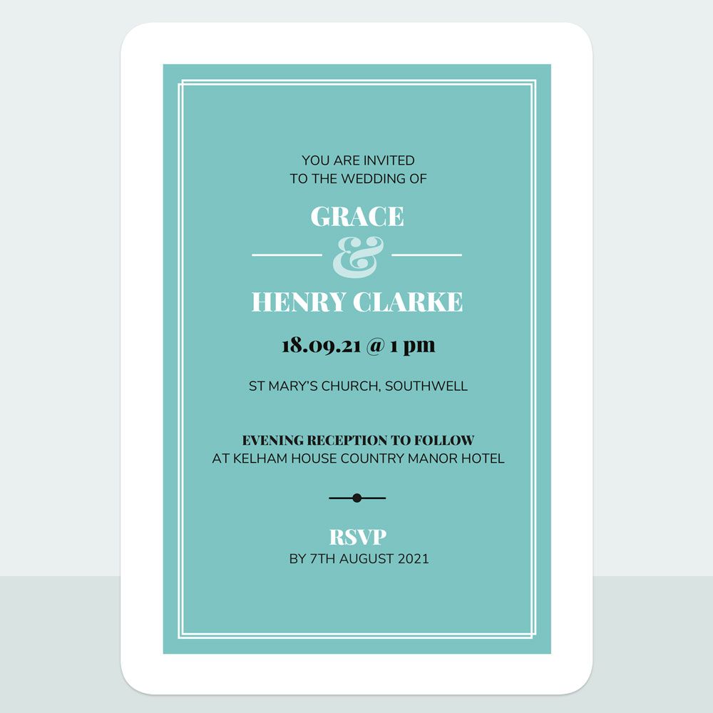 Chic Typography Bespoke - Wedding Invitation & Information Card Suite