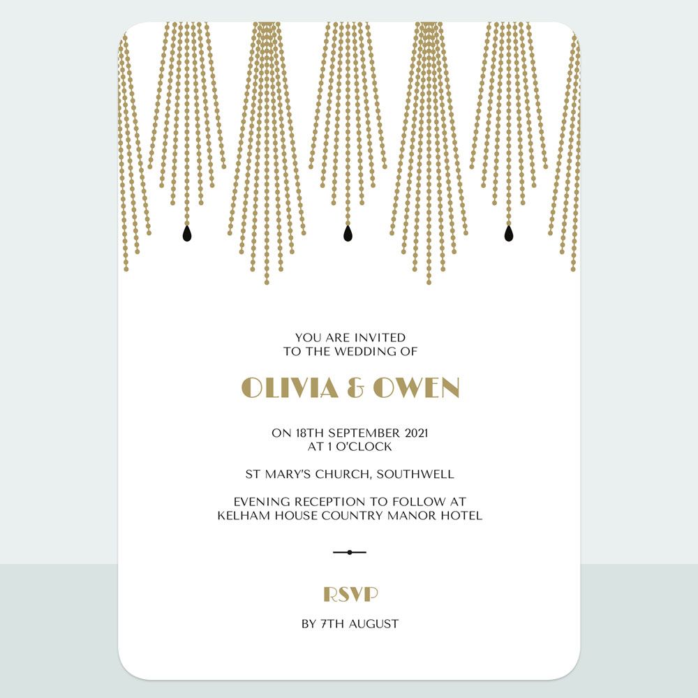 Gatsby - Wedding Invitation & Information Card Suite