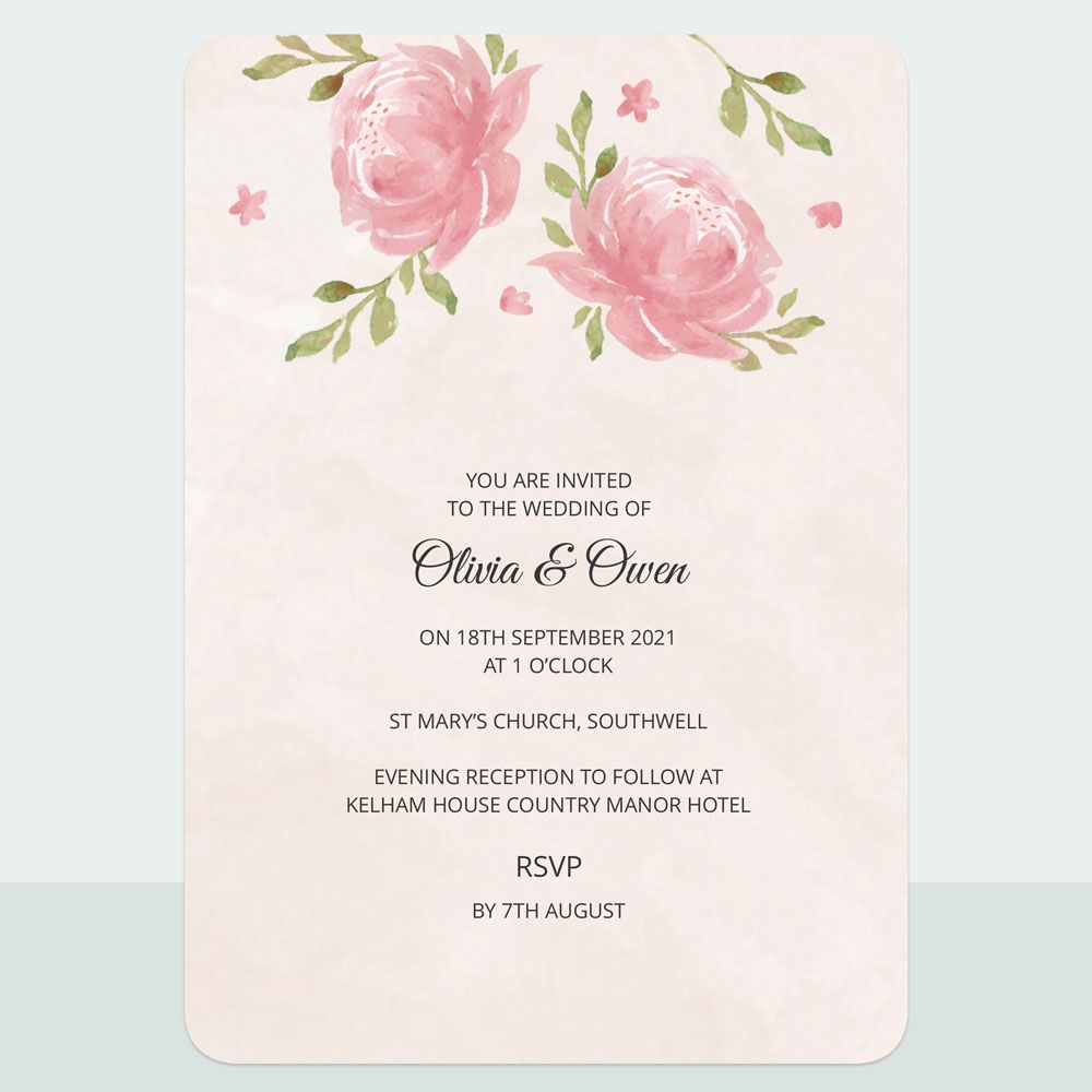 Painted Peonies Suite Sample