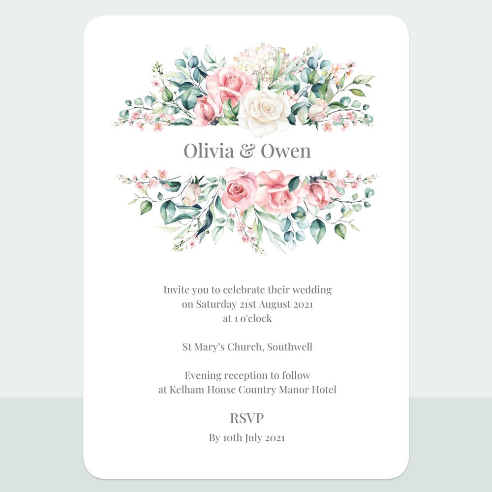 Summer Bouquet - Wedding Invitation & Information Card Suite