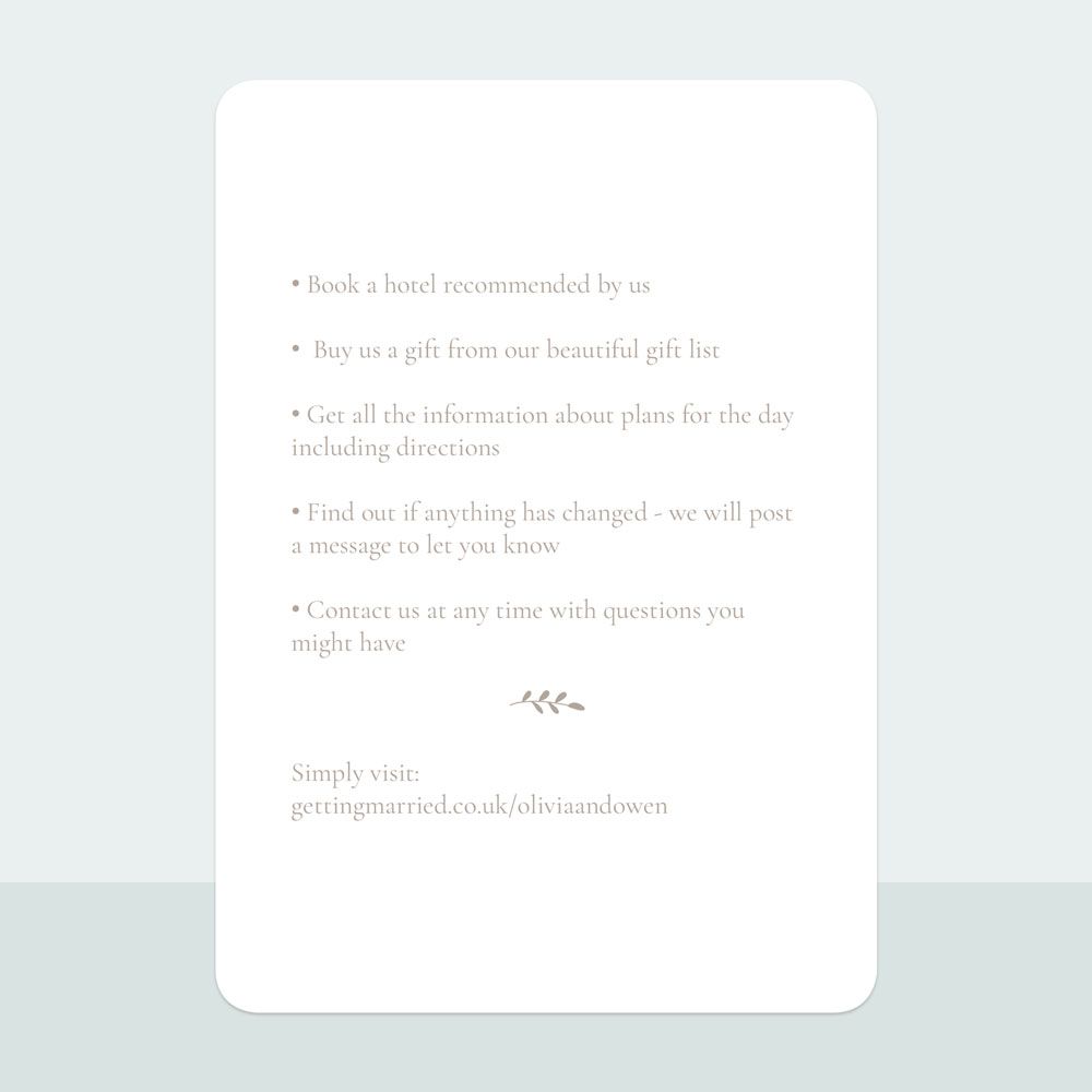 Leaf Heart - Wedding Invitation & Information Card Suite