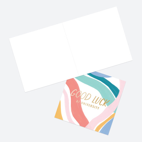Luxury Foil Good Luck Card - Abstract Colours - Good Luck University