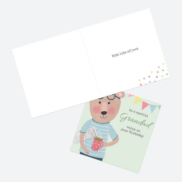 Grandad Birthday Card - Dotty Bear - Mug - Birthday Special Grandad