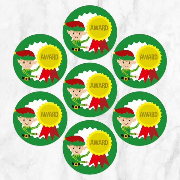 Green Mistletoe Elf - Christmas Elf Letters with Reports & Award Stickers