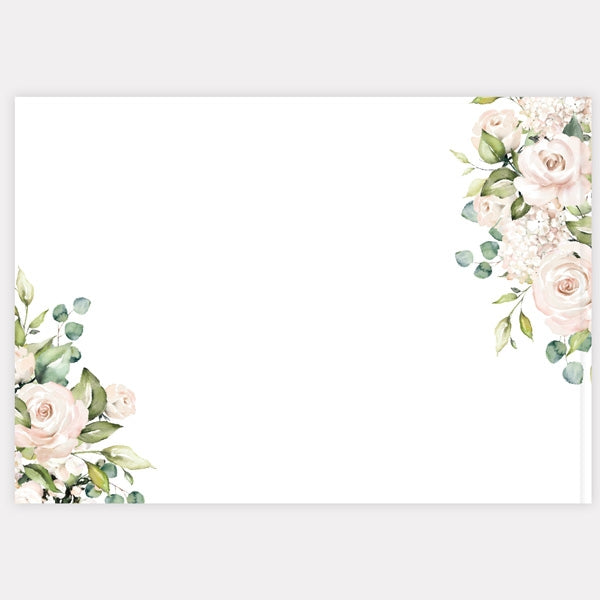 Cream Roses - Wedding Guest Book